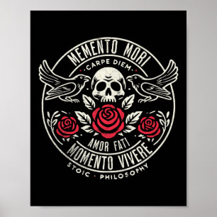Memento Mori, Amor Fati, Stoïcijnse quote Filosofi Poster