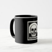 Memento mori Black Skeleton van Julie de Graag Mok (Voorkant links)