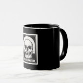 Memento mori Black Skeleton van Julie de Graag Mok (Voorkant rechts)