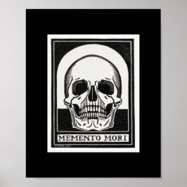 Memento mori Black Skeleton van Julie de Graag Poster