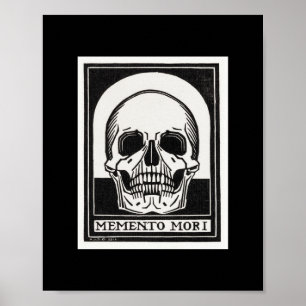 Memento mori Black Skeleton van Julie de Graag Poster