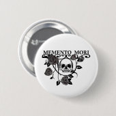 memento mori bloem ronde button 5,7 cm (Voorkant /achterkant)