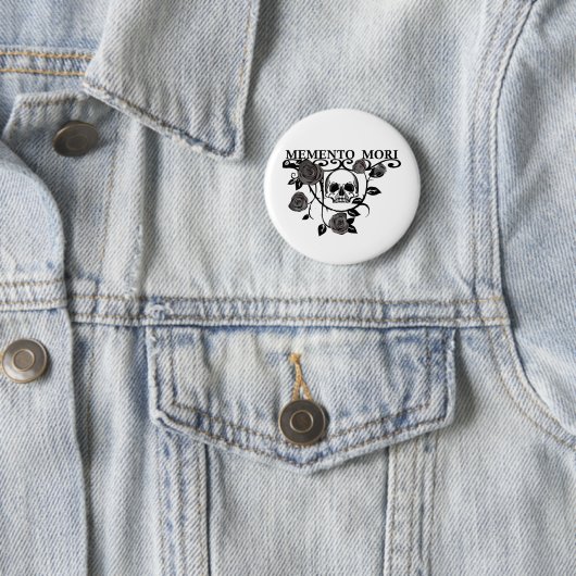 memento mori bloem ronde button 5,7 cm (In situ)