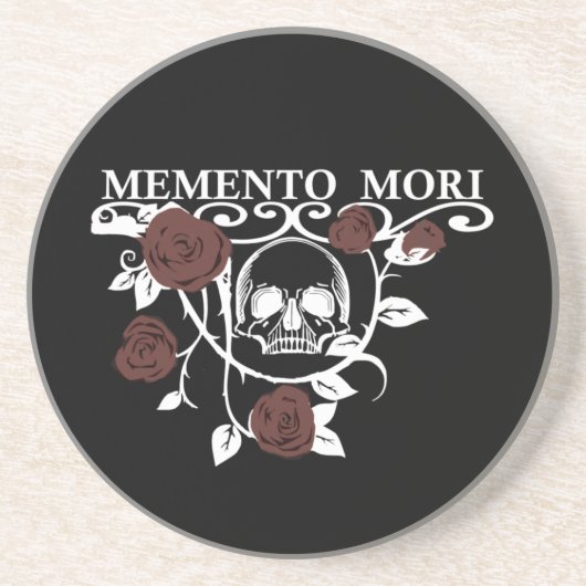 memento mori bloem zandsteen onderzetter (Voorkant)