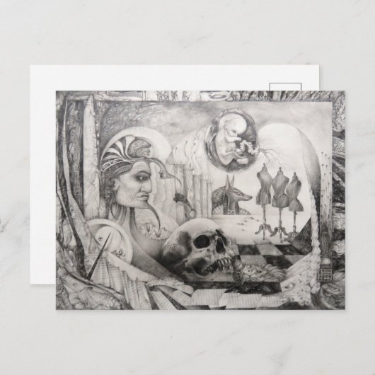 MEMENTO MORI BRIEFKAART (Voorkant / Achterkant)