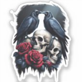 Memento Mori: Een donkere bloemige compositie met Sticker (Voorkant)