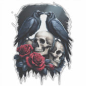 Memento Mori: Een donkere bloemige compositie met Sticker (Voorkant)