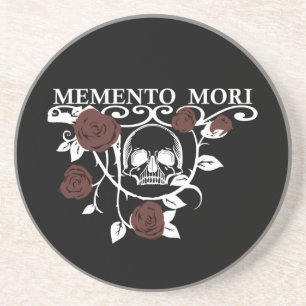 memento mori flower zandsteen onderzetter