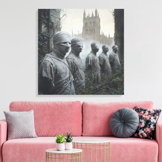 Memento Mori Garden — Gothic  Canvas Afdruk (Insitu (Woonkamer))