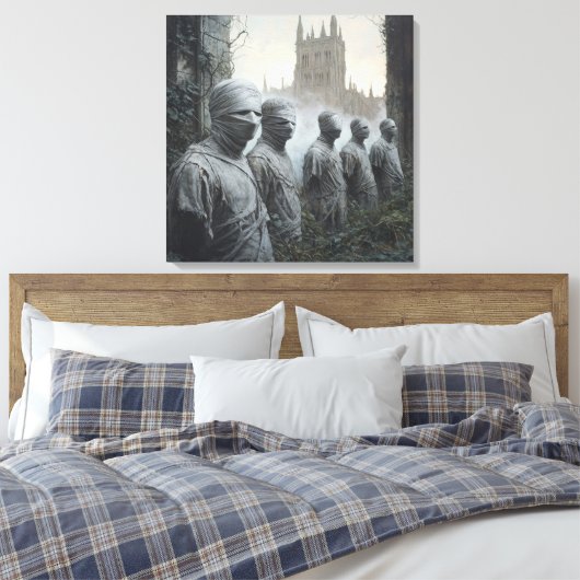 Memento Mori Garden — Gothic Canvas Afdruk (Insitu (Slaapkamer))