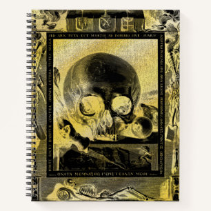 Memento Mori Gothic Gold Alchemy Book of Shadows Notitieboek