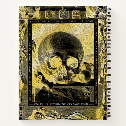 Memento Mori Gothic Gold Alchemy Book of Shadows Notitieboek (Achterkant)