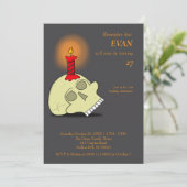 Memento Mori Halloween Verjaardag Kaart (Staand voorkant)