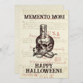 Memento Mori Halloween Wenskaart Feestdagenkaart (Voorkant / Achterkant)