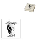 Memento Mori "Herinner je je dood"-ontwerp. Rubberstempel (Gestempeld)