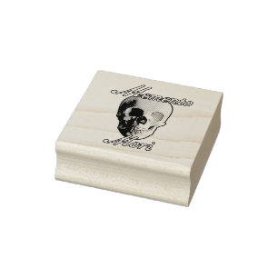 Memento Mori "Herinner je je dood"-ontwerp. Rubberstempel