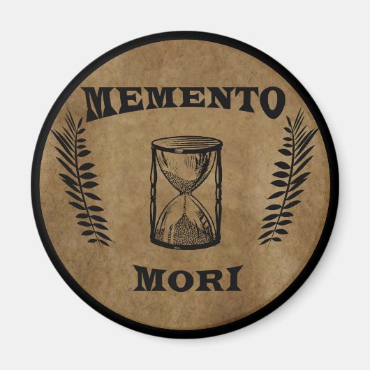 memento mori hourglass magneet (Voorkant)