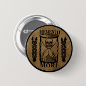 memento mori hourglass ronde button 5,7 cm (Voorkant /achterkant)