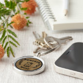 memento mori hourglass sleutelhanger (Zijkant)