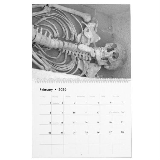Memento Mori Human Botten Kalender (Feb 2026)