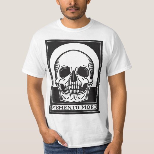 Memento Mori Human Skull Remember Death  T-shirt (Voorkant)