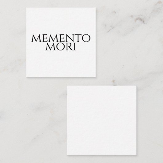 Memento Mori Informatiekaartje (Voorkant / Achterkant)
