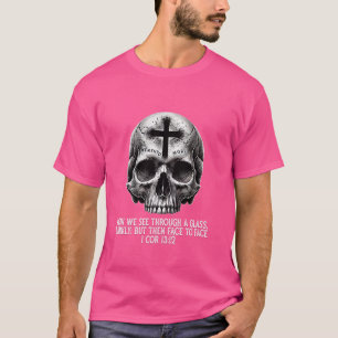 Memento Mori Katholiek Kruisbeeld Traditioneel Lat T-shirt