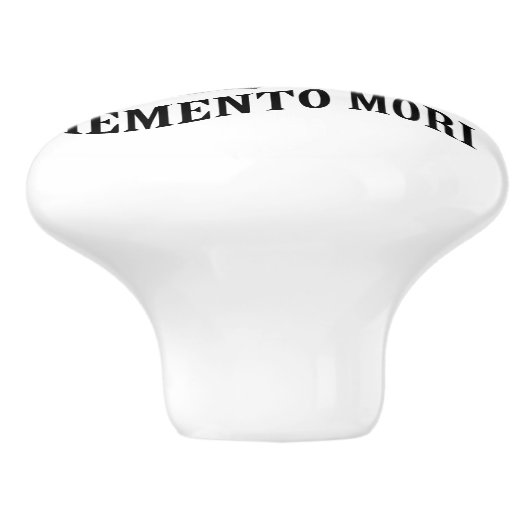 Memento mori keramische knop (Zijkant)
