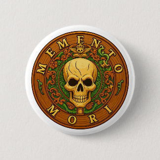 Memento Mori Knop door Phil Elmore Ronde Button 5,7 Cm