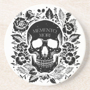 Memento Mori - Latijn Zandsteen Onderzetter
