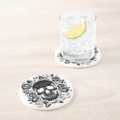 Memento Mori - Latijn Zandsteen Onderzetter (Zijkant)