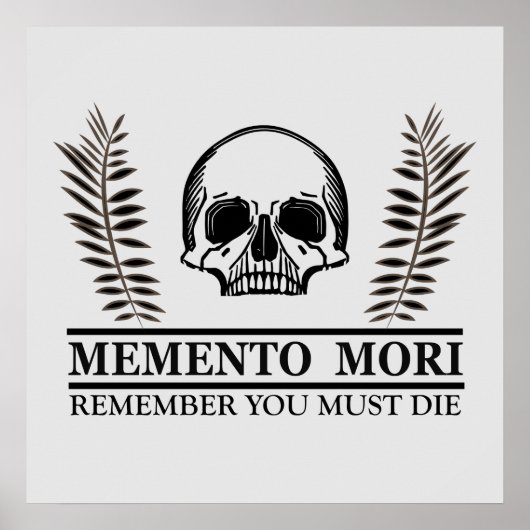 memento mori Latijnse spreuken Poster (Voorkant)