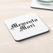 Memento Mori - Latijnse zin Bier Onderzetter (Linkerzijde)