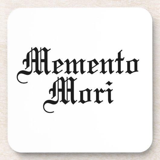 Memento Mori - Latijnse zin Bier Onderzetter (Voorkant)