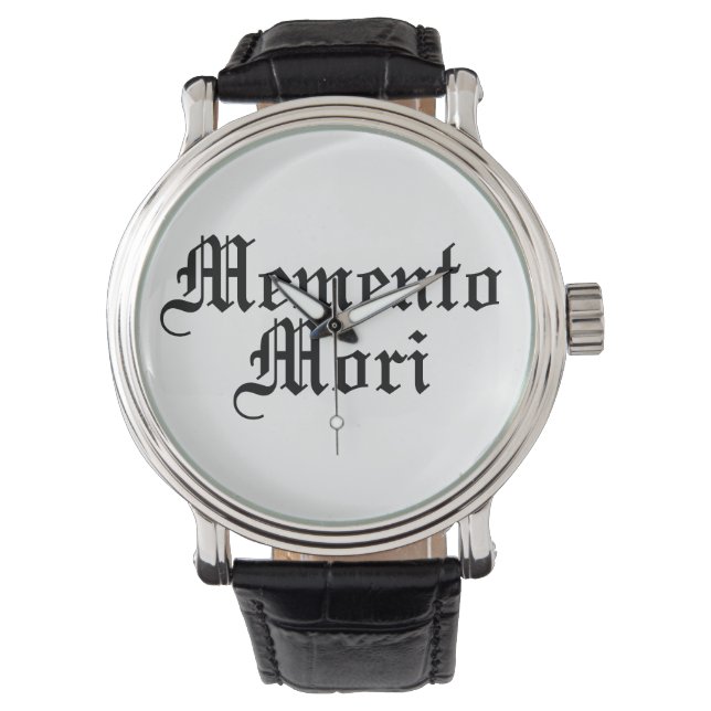 Memento Mori - Latijnse zin Horloge (Voorkant)