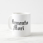 Memento Mori - Latijnse zin Koffiemok (Voorkant links)