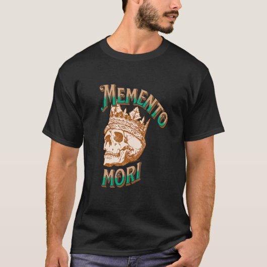 Memento Mori Latijnse zin T-shirt (Voorkant)