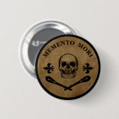 memento mori latin gezegden ronde button 5,7 cm (Voorkant /achterkant)
