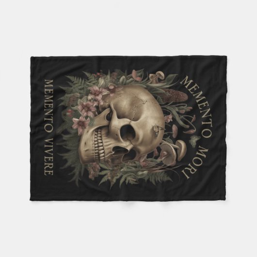 Memento Mori Memento Vivere _ Filosofie & amp; Lat Fleece Deken (Voorkant (Horizontaal))