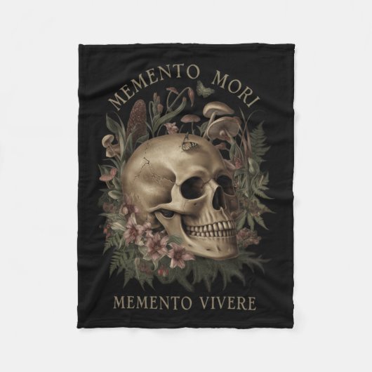 Memento Mori Memento Vivere _ Filosofie & amp; Lat Fleece Deken (Voorkant)
