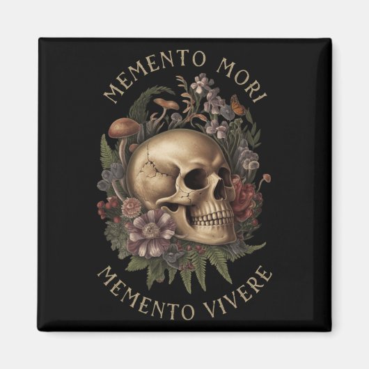 Memento Mori Memento Vivere _ Filosofie & amp; Lat Magneet (Voorkant)