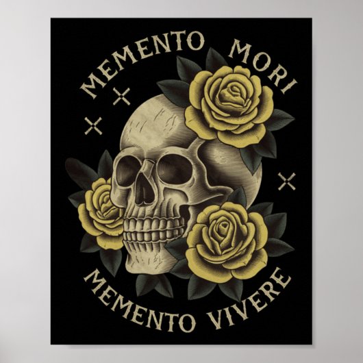 Memento Mori Memento Vivere _ Filosofie & amp; Lat Poster (Voorkant)