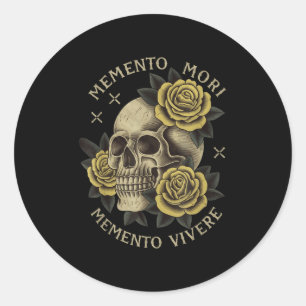 Memento Mori Memento Vivere _ Filosofie & amp; Lat Ronde Sticker