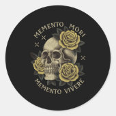 Memento Mori Memento Vivere _ Filosofie & amp; Lat Ronde Sticker (Voorkant)