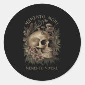 Memento Mori Memento Vivere _ Filosofie & amp; Lat Ronde Sticker (Voorkant)