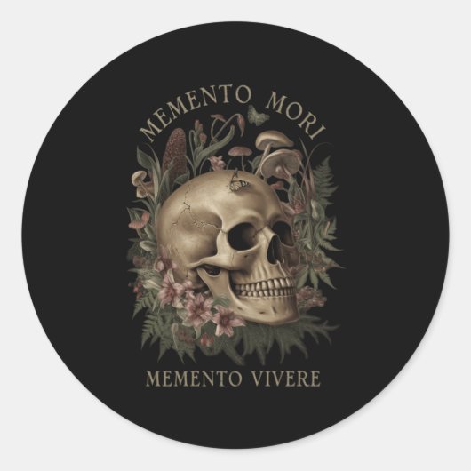 Memento Mori Memento Vivere _ Filosofie & amp; Lat Ronde Sticker (Voorkant)