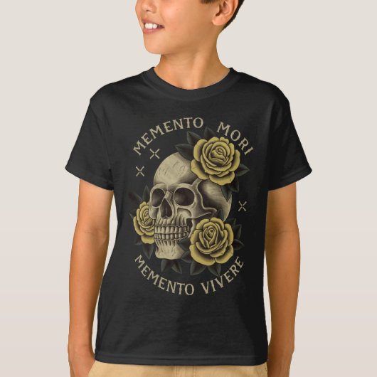 Memento Mori Memento Vivere _ Filosofie & amp; Lat T-shirt (Voorkant)