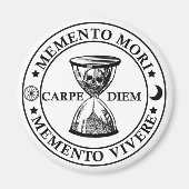 Memento mori memento vivere magneet (Voorkant)
