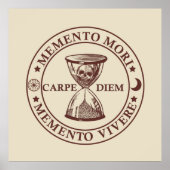 Memento mori memento vivere poster (Voorkant)