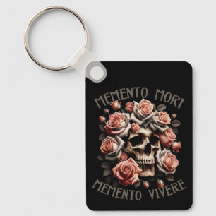 Memento Mori - Memento Vivere Schedel & Rozen Sleutelhanger